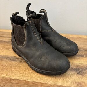 Blundstone Chelsea Leather Pull On Boots Black Bronze Glitter Little Kids